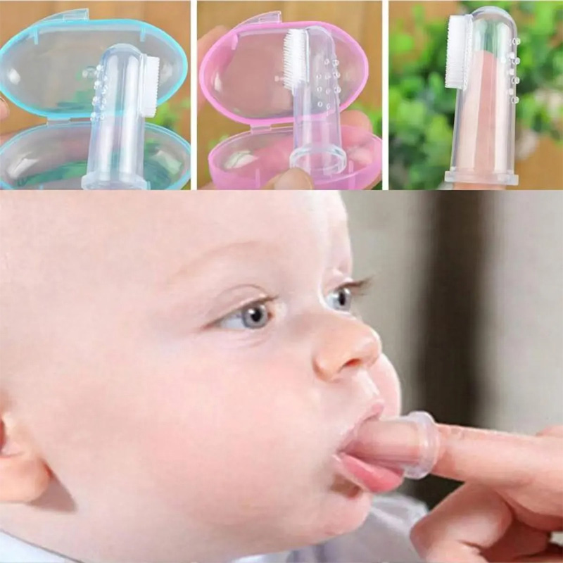 Picture of Baby Finger Toothbrush - Children's Silicon Finger Transparent Toothbrush with Box 1pcs