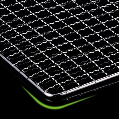 Picture of Square BBQ Grill Mesh Mat 304 Stainless Steel Grill Wire Mesh Outdoor Camping Pot Rack Korean Barbecue Non-Stick Grilling Mats