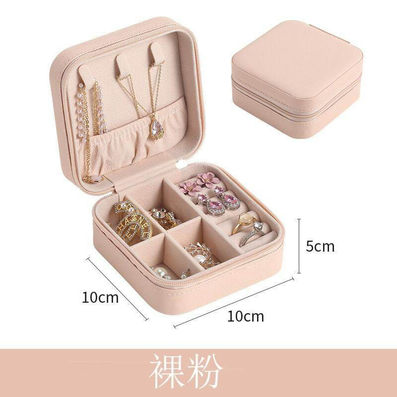 Picture of Portable Jewelry Storage Box Travel Storage Organizer Jewelry Case Earrings Necklace Ring Jewelry Organizer