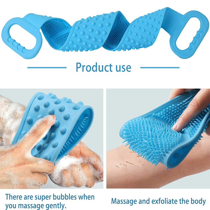 Picture of 1Pcs Back Scrubber for Shower,Silicone Bath Body Brush,Exfoliating & Deep Clean,Silcone Body Scrubbers,Comfortable Massage for Your Skin