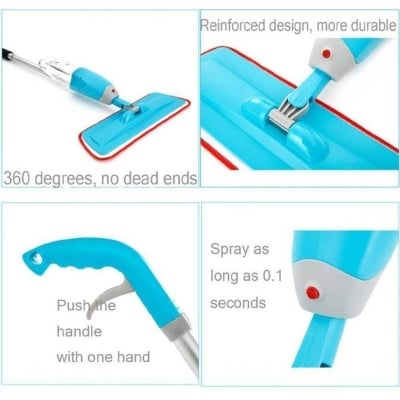 Picture of Floor Mop with Removable Washable Cleaning Pad and Integrated Water Spray Mechanism