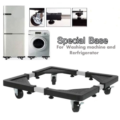 Picture of Multifunction Movable Washing Machine Base Fridge Stand Holder Refrigerator Trolley