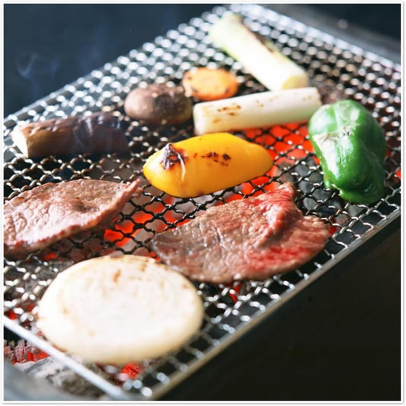 Picture of Square BBQ Grill Mesh Mat 304 Stainless Steel Grill Wire Mesh Outdoor Camping Pot Rack Korean Barbecue Non-Stick Grilling Mats