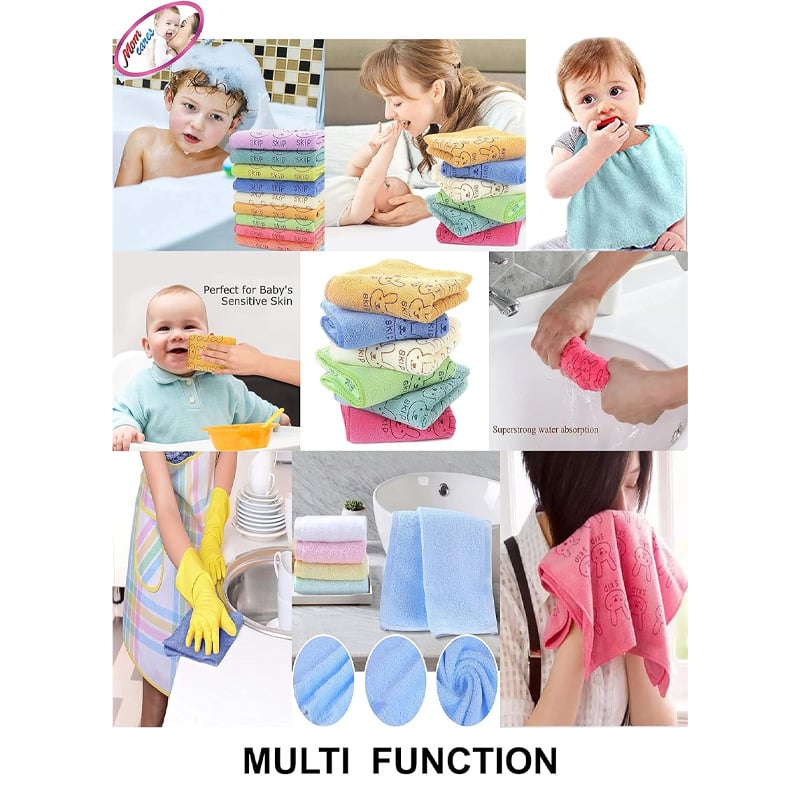 Picture of Microfibre Bath Towels for Kids -Extra Soft,Quick Dry, Strong Water Absorbent Bathing Towel for Kids,Boys and Girls 5 pcs set