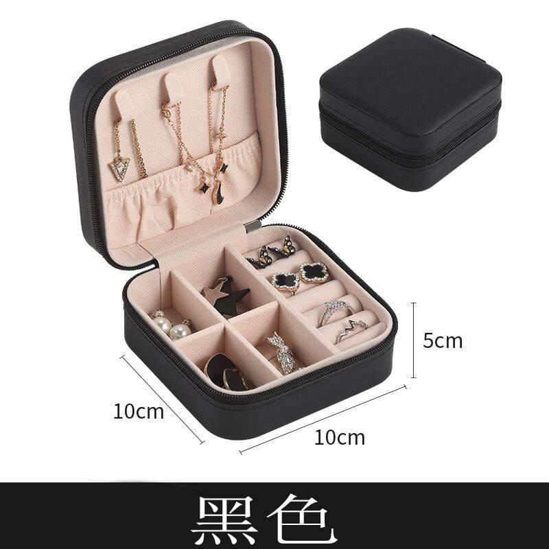Picture of Portable Jewelry Storage Box Travel Storage Organizer Jewelry Case Earrings Necklace Ring Jewelry Organizer