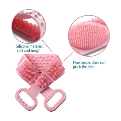 Picture of 1Pcs Back Scrubber for Shower,Silicone Bath Body Brush,Exfoliating & Deep Clean,Silcone Body Scrubbers,Comfortable Massage for Your Skin
