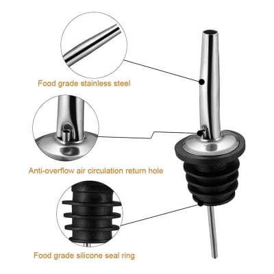 Picture of Stainless Steel Pourers,Speed Pourer, Liquor Bottle Pourers and Vinegar Tapered Stopper Spout
