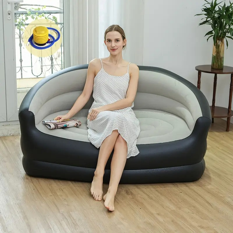 Picture of Inflatable Sofa for Camping and Outdoor Leisure, Lightweight and Portable Folding Mattress Recliner Chair, Suitable for Patio, Lawn or Backyard Use