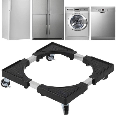 Picture of Multifunction Movable Washing Machine Base Fridge Stand Holder Refrigerator Trolley