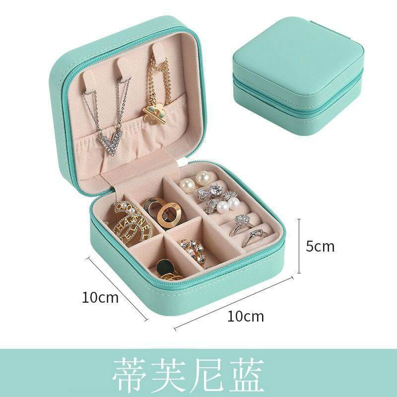 Picture of Portable Jewelry Storage Box Travel Storage Organizer Jewelry Case Earrings Necklace Ring Jewelry Organizer