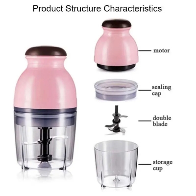 Picture of Capsule Cutter Quatre Mini Electric Multipurpose Food Chopper, Processor Unique Blender System Design Mixer, Meat Grinder