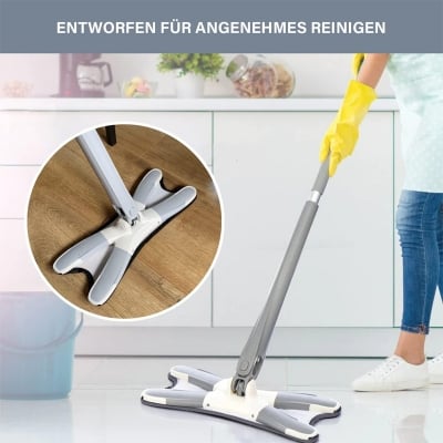 Picture of Indulge Durablity - Exceotional Quality - X-Type 360 Degree Flat Hand-Free Wash Mop - Sustainable Option - Exclusive Experience