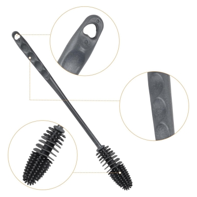 Picture of Silicone Bottle Cleaning Brush to thoroughly clean bottles, jars, and other containers.