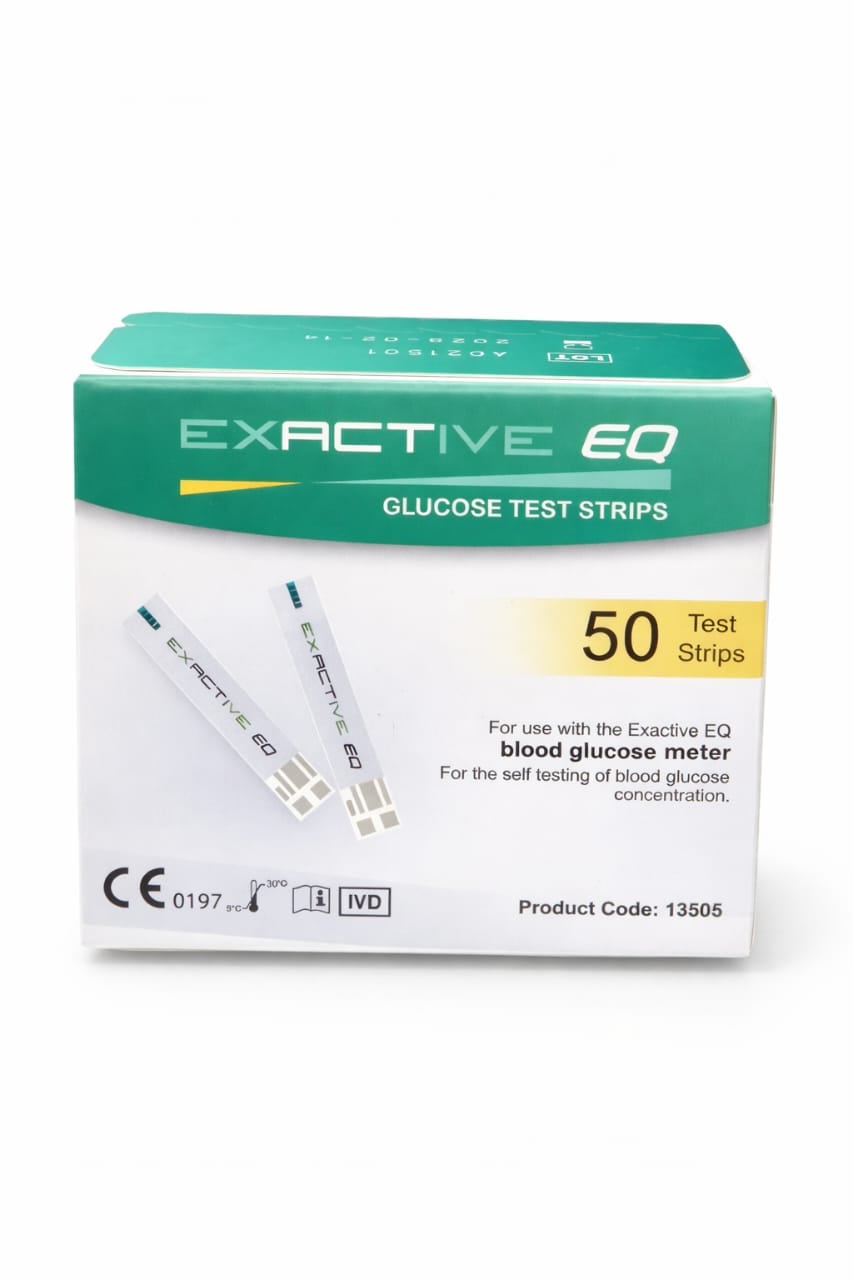 Picture of EXACTIVE EQ Glucose Test Strips (50 Test Strips)