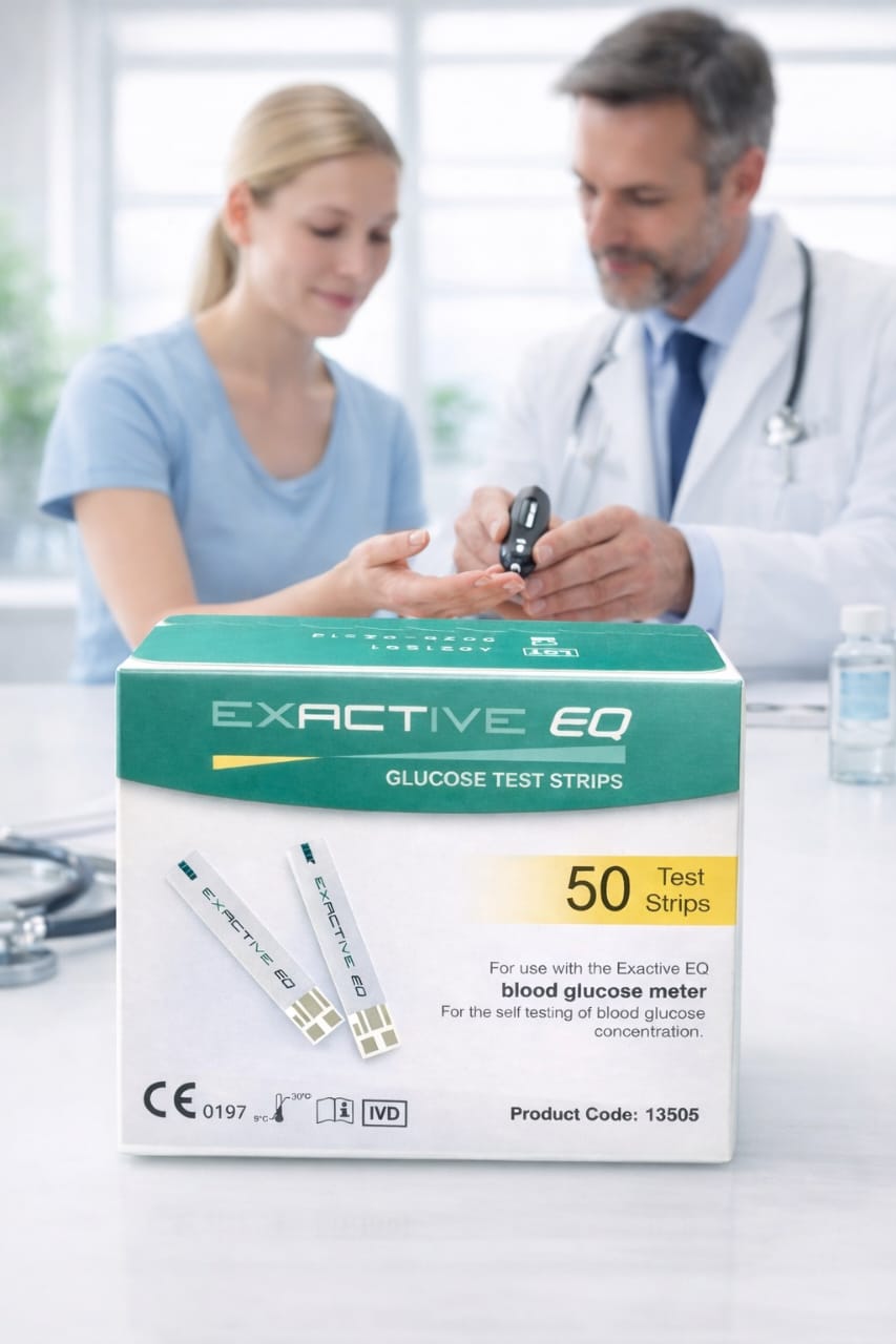 Picture of EXACTIVE EQ Glucose Test Strips (50 Test Strips)