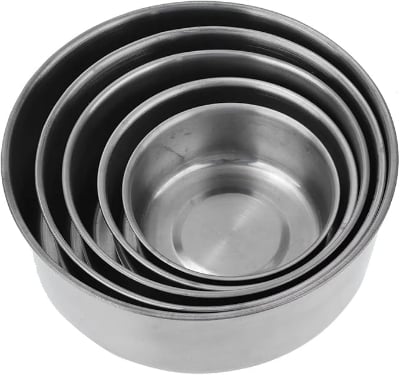 Picture of Food Storage Stainless Containers Set OF 5 Pieces With Lids Silver 