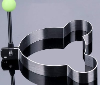 Picture of 5 Pcs Fried Egg Non Stick Stainless Steel Pancake Ring Mold Cooking Kitchen Tools Silver 