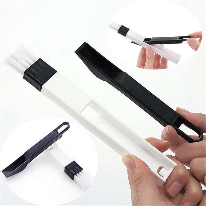 Picture of Multipurpose 1pcs  Plastic Window Groove Frame Cleaning Brush, Hand-held Window Slot Cleaner Tools, Magic Window Cleaning Brush, Quickly Clean All Window Slides and Gaps Blue 