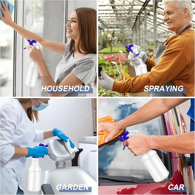 Picture of 1pcs Plastic Spray bottol nozzel Heavy Duty Spray nozzel for Cleaning Solutions Mist Spray nozzel with Label and Adjustable Nozzle for Plant Watering Multicolor 