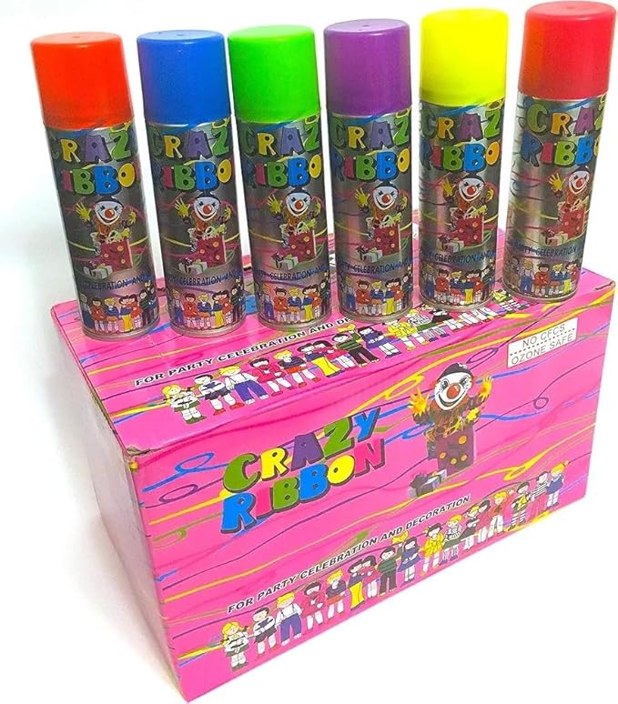 Picture of Magical Ribbon Spray For Birthday Party Holi Party Decoration Celebration 1Pc Multicolor 