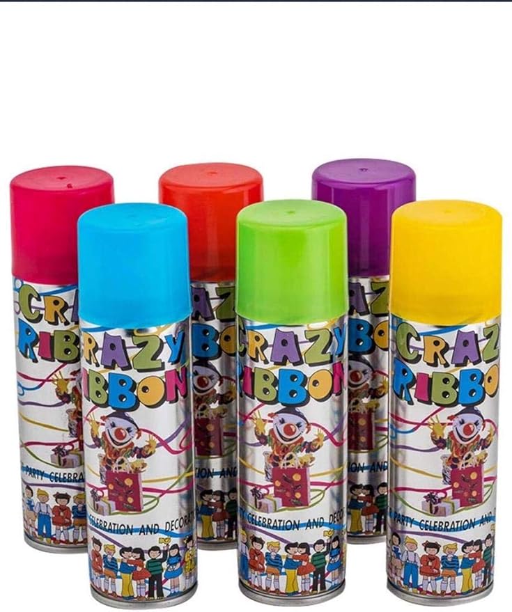Picture of Magical Ribbon Spray For Birthday Party Holi Party Decoration Celebration 1Pc Multicolor 