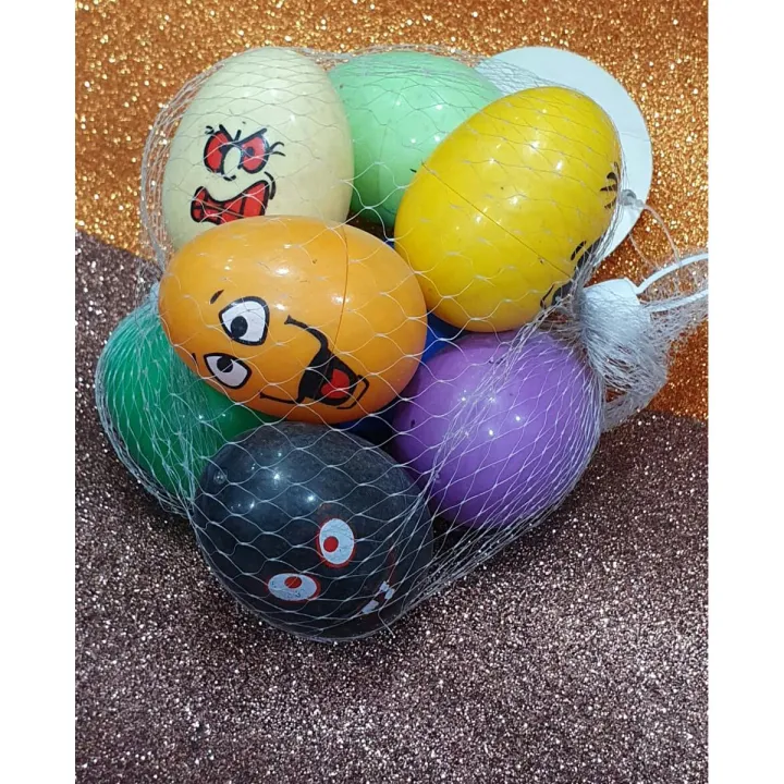 Picture of Plastic Dummy color egg 5 pcs Model TIKTOK Joke toy Farm Chicken Nesting Fake Eggs Brown 