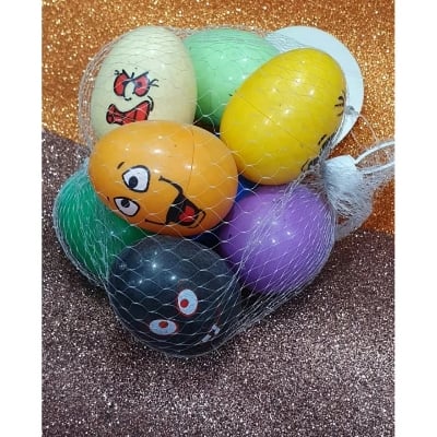 Picture of Plastic Dummy color egg 5 pcs Model TIKTOK Joke toy Farm Chicken Nesting Fake Eggs Brown 