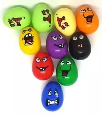 Picture of Plastic Dummy color egg 5 pcs Model TIKTOK Joke toy Farm Chicken Nesting Fake Eggs Brown 