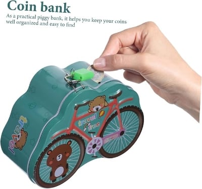 Picture of Creative deposit box kids save money bank cartoon Coin money box gifts for kids home decor ornament storage Multicolor 