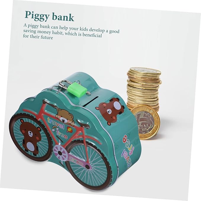 Picture of Creative deposit box kids save money bank cartoon Coin money box gifts for kids home decor ornament storage Multicolor 