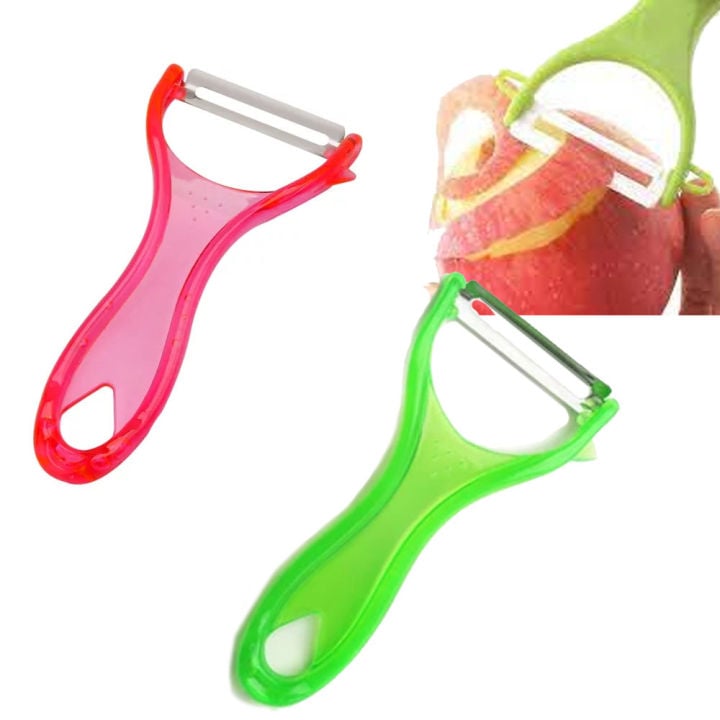 Picture of 2 Pcs Fruit Vegetable Peeler Transparent Cutting Peel Cutlery Peeler Cooking Tools Kitchen Accessories Gadgets Multicolor 