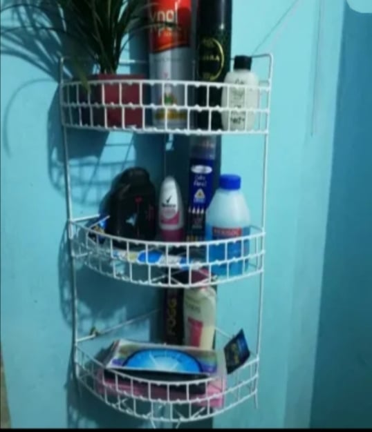 Picture of 3 Layer Kitchen Utensils Spice Jar Pots Organizer Drying Rack - Kitchen Rack Multicolor 