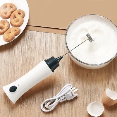 Picture of Rechargeable Coffee Beater Milk Coffee Whisk Mixer Egg Beater Frother Foamer with Charging Cable Multicolor 