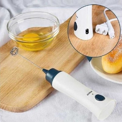 Picture of Rechargeable Coffee Beater Milk Coffee Whisk Mixer Egg Beater Frother Foamer with Charging Cable Multicolor 