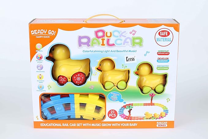Picture of DuckTrain toy set with Light and musickids birthday gift Multicolor 
