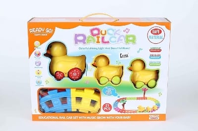 Picture of DuckTrain toy set with Light and musickids birthday gift Multicolor 