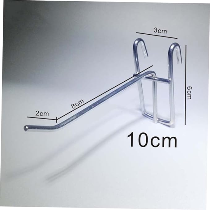Picture of 3 Pc Pegboard Hook Organizer Kit Metal Shelf Hook Accessories for Storage or Display Supermarket Store Snack Food Grade Hook Furniture accessories Silver 