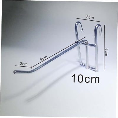 Picture of 3 Pc Pegboard Hook Organizer Kit Metal Shelf Hook Accessories for Storage or Display Supermarket Store Snack Food Grade Hook Furniture accessories Silver 