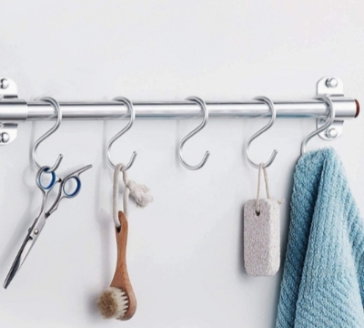 Picture of 5Pc S Stainless Steel Hanger Hook For Kitchen Bathroom Bedroom Hooks Silver 