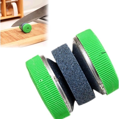 Picture of Compact High-Quality Kn-ife Sharpener with Double-Sided Grinding Wheel -Durable Kitchen Sharpening Tool Multicolor 