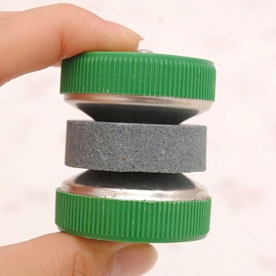Picture of Compact High-Quality Kn-ife Sharpener with Double-Sided Grinding Wheel -Durable Kitchen Sharpening Tool Multicolor 