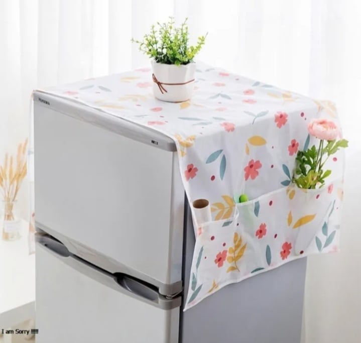 Picture of Fridge Top Covers Dust Proof Cover With Storage Bags Multicolor 