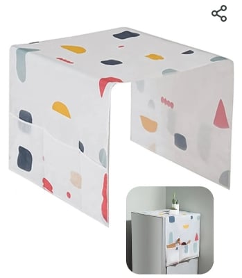 Picture of Fridge Top Covers Dust Proof Cover With Storage Bags Multicolor 