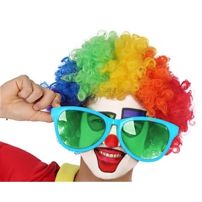 Picture of Multicolor Curly Afro Wig for Men, Festival Costume Accessory, Party Fun Hairpiece  