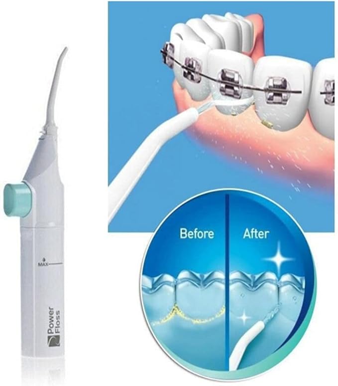 Picture of Dental Water Jet cleaning Tooth Pick Power Floss No Batteries Dental Cleaner  