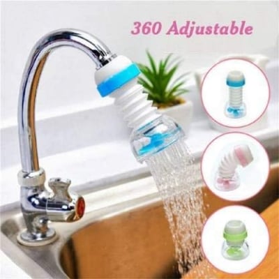Picture of 360 Degree Anti spattering Water Saving Faucet Extended Filter Kitchen Plastic Faucet Adjustable Nozzle Shower Head (Multicolor/Standard) Multicolor 