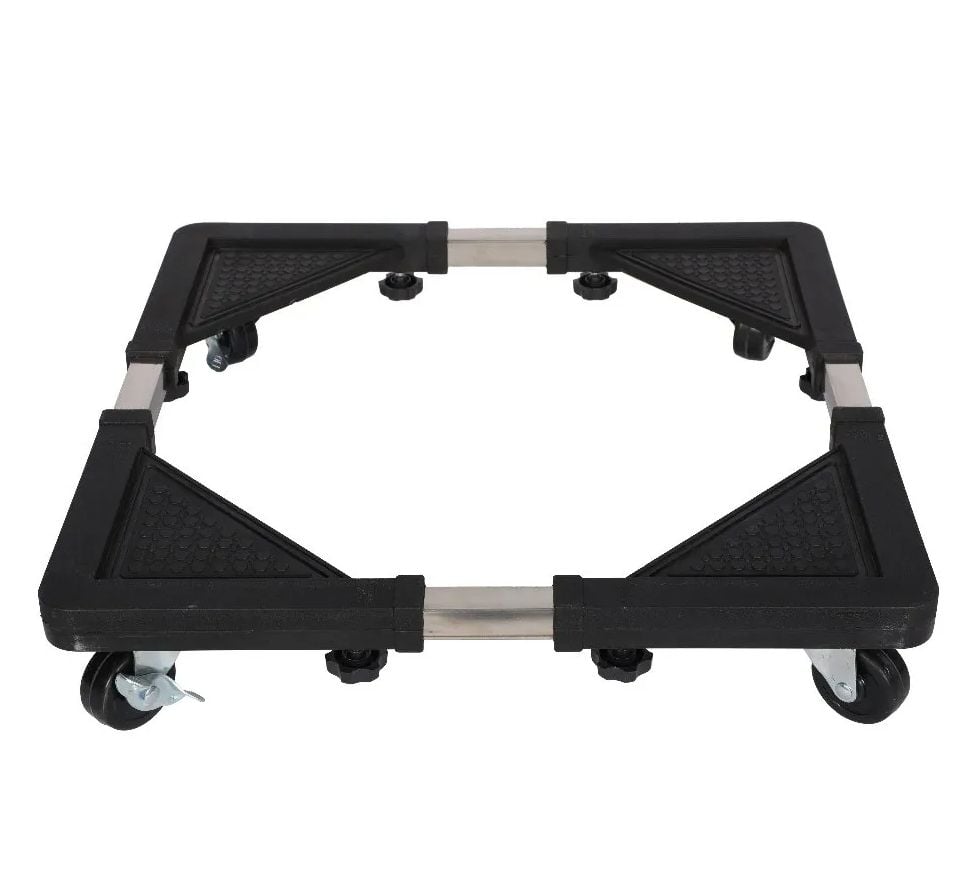 Picture of Movable Adjustable Base Stand Trolley for Washing Machine - load 138Kg black 