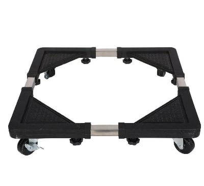 Picture of Movable Adjustable Base Stand Trolley for Washing Machine - load 138Kg black 