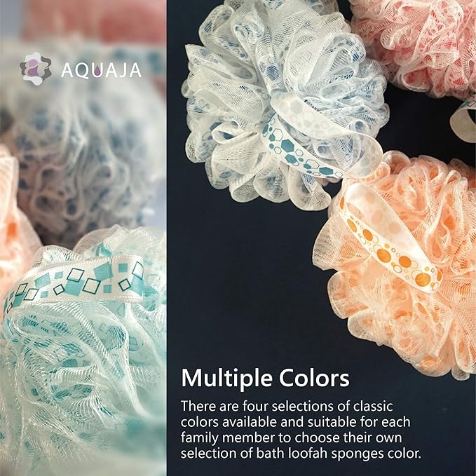 Picture of Bath Shower Loofah Sponge 60g Shower Ball Body Scrubber Exfoliating Bath Sponge Non-Toxic Material for Women and Men  