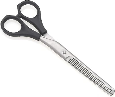 Picture of Professional Hair cutting barber and hair Thinning Scissors, Texturizing Shears Salon Razor Soft Easy Finger Inserts Black 